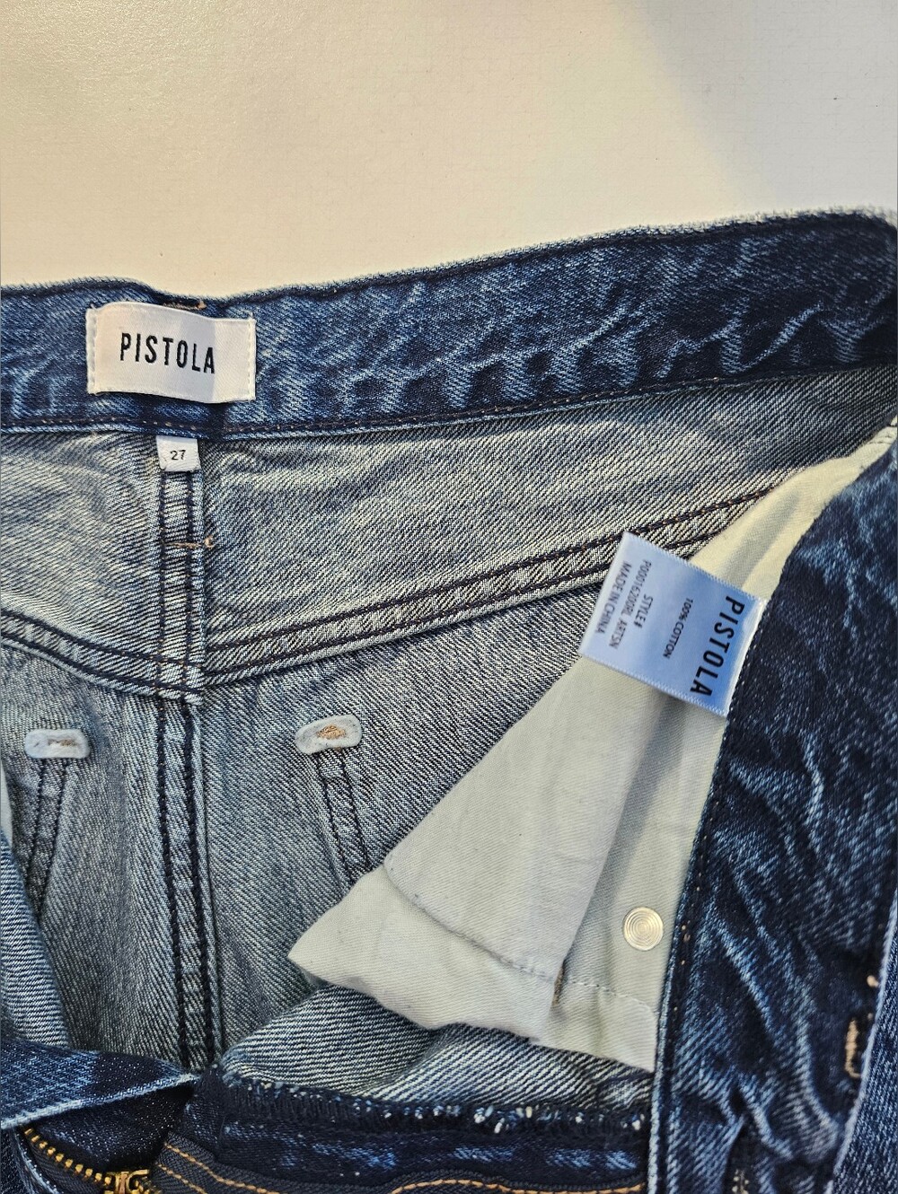 Pistola Lexi Mid Rise Straight Jeans - Picture 3 of 8